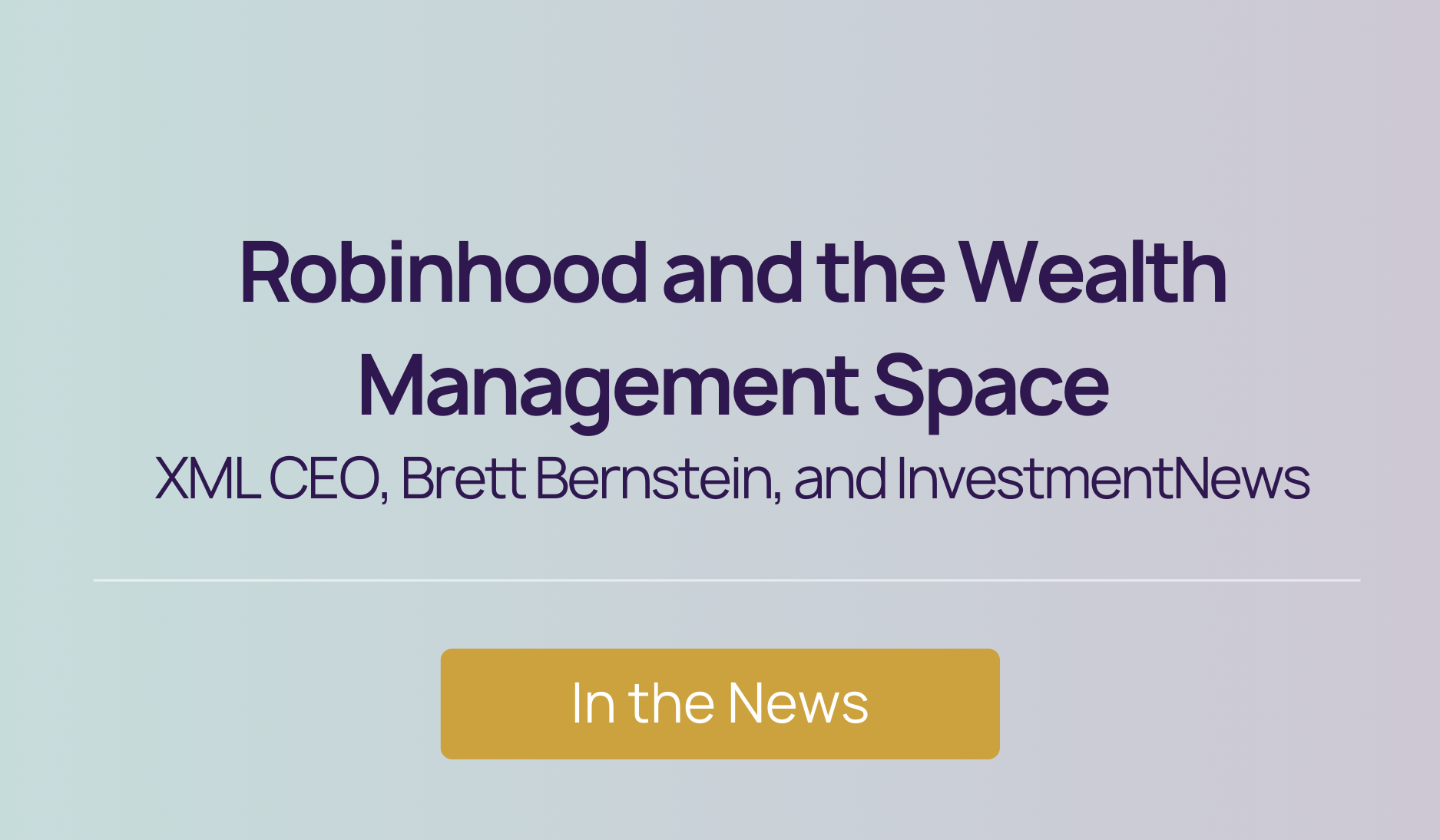 Robinhood and the Wealth Management Space